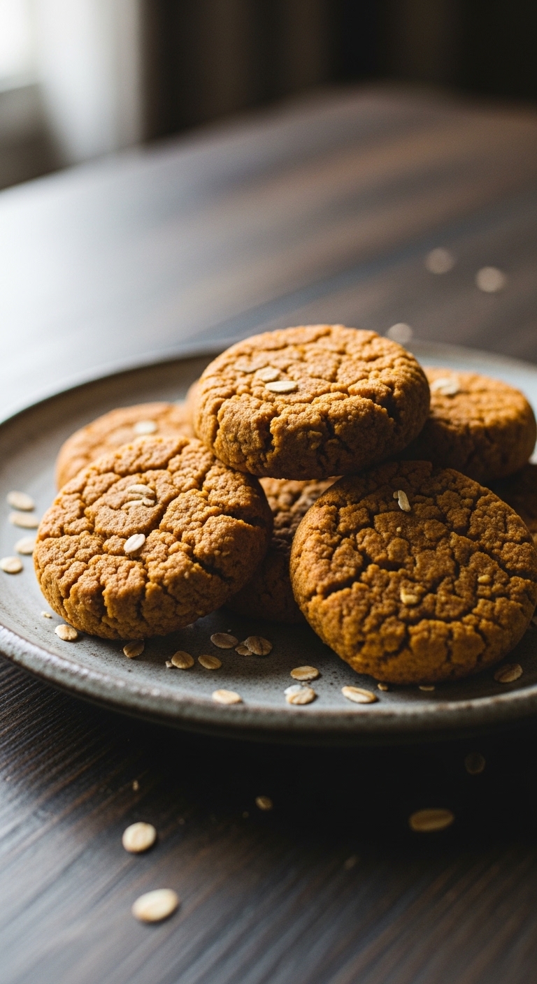 A plate of 3 ingredient sweet potato cookies.