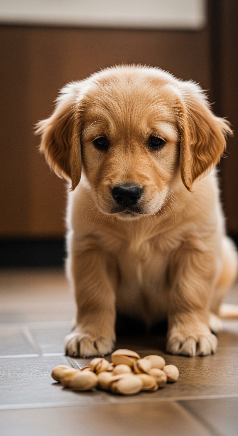 A small brown dog with a black nose.