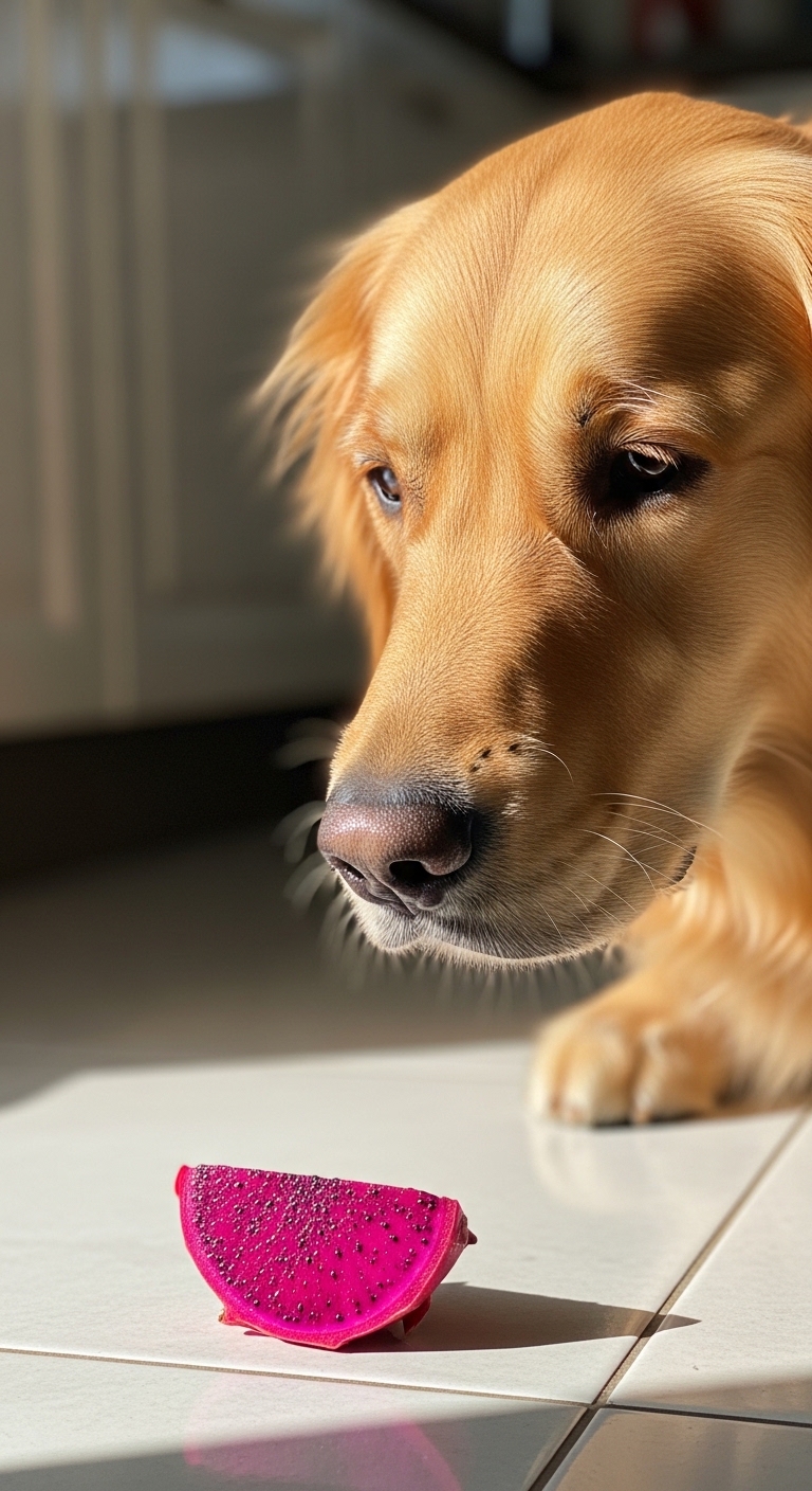 A dog with a pink nose.