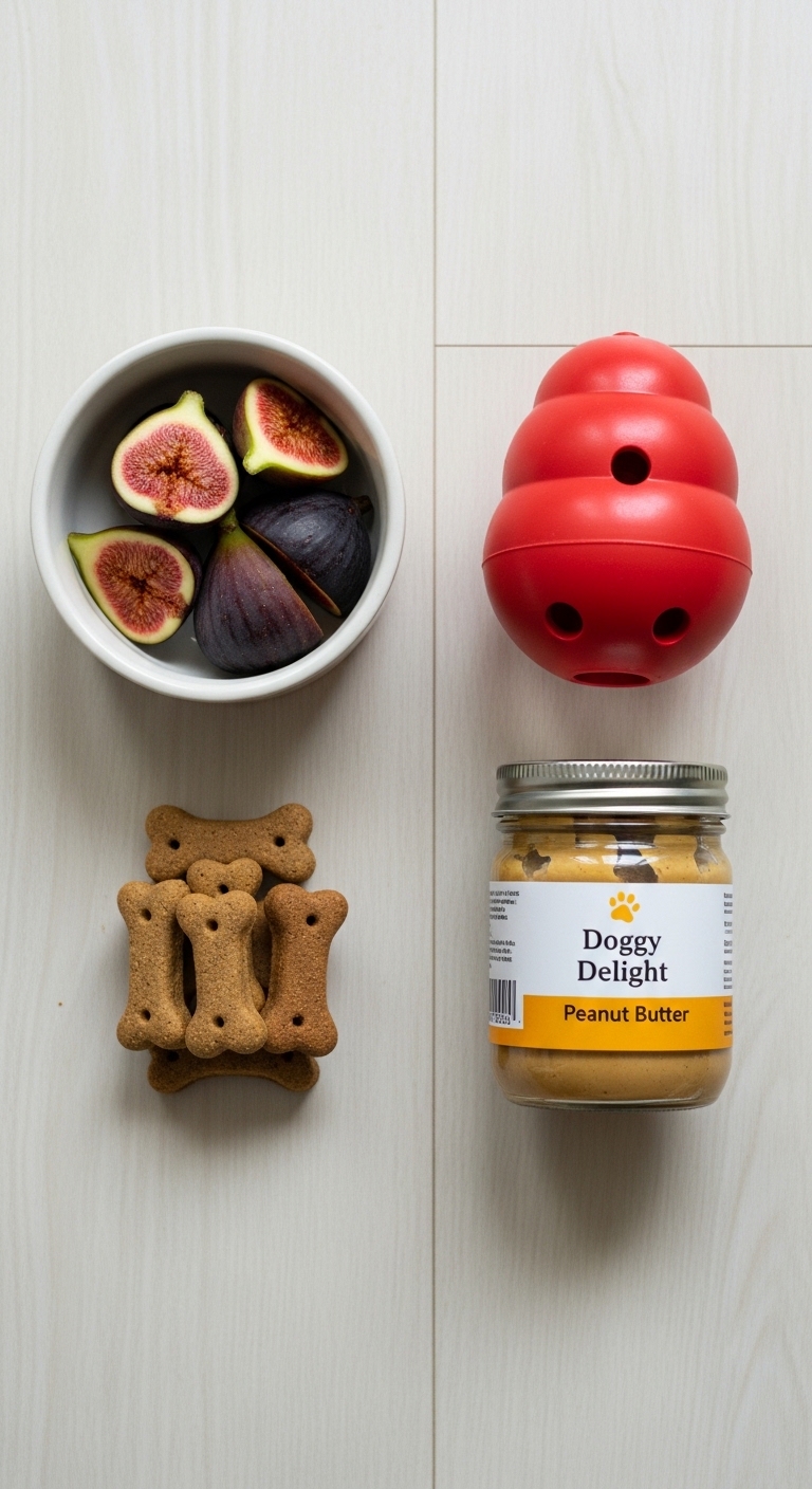 A bowl of figs and a jar of peanut butter.