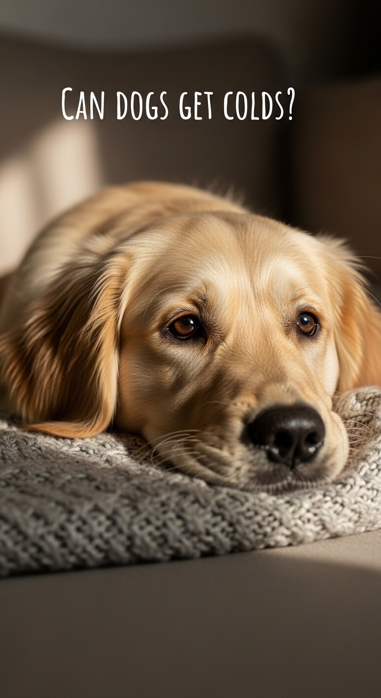 A dog with a cold.