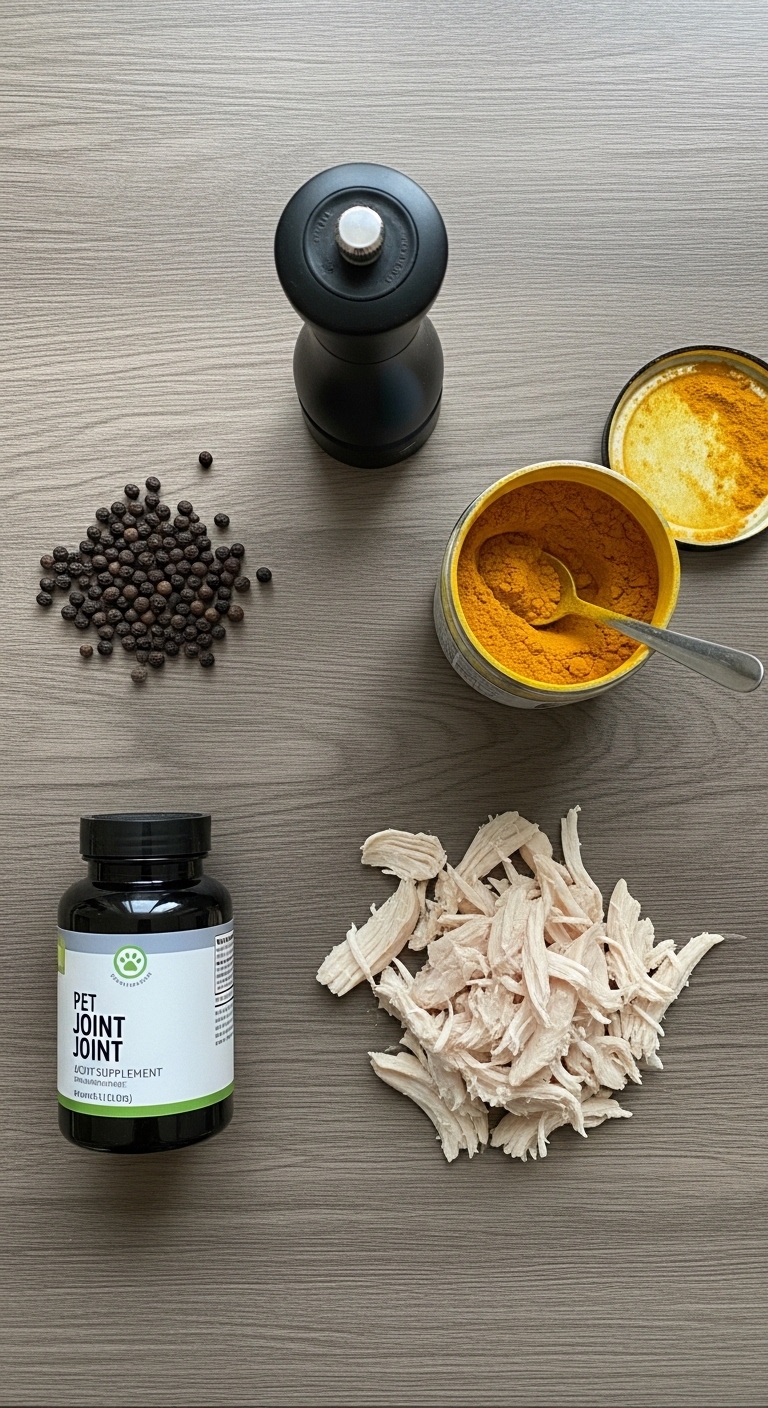 A bottle of black pepper and a can of yellow pepper.
