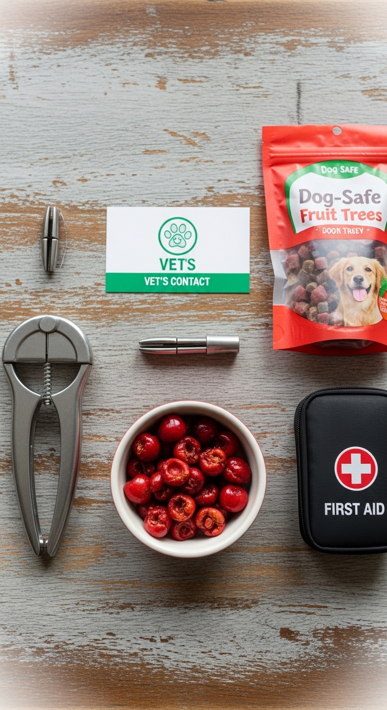 A bowl of cherries with a card that says Vets.