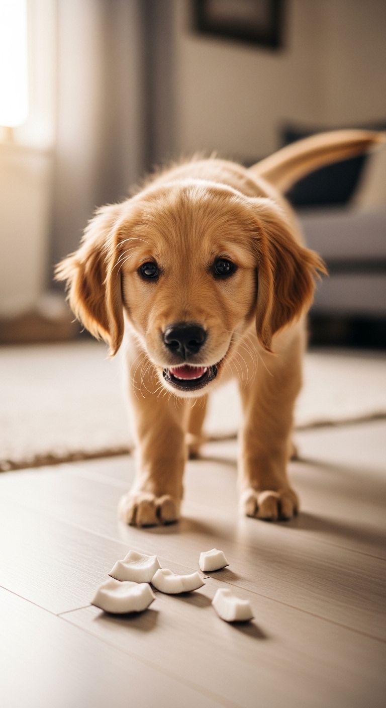 A dog with a smile on its face.