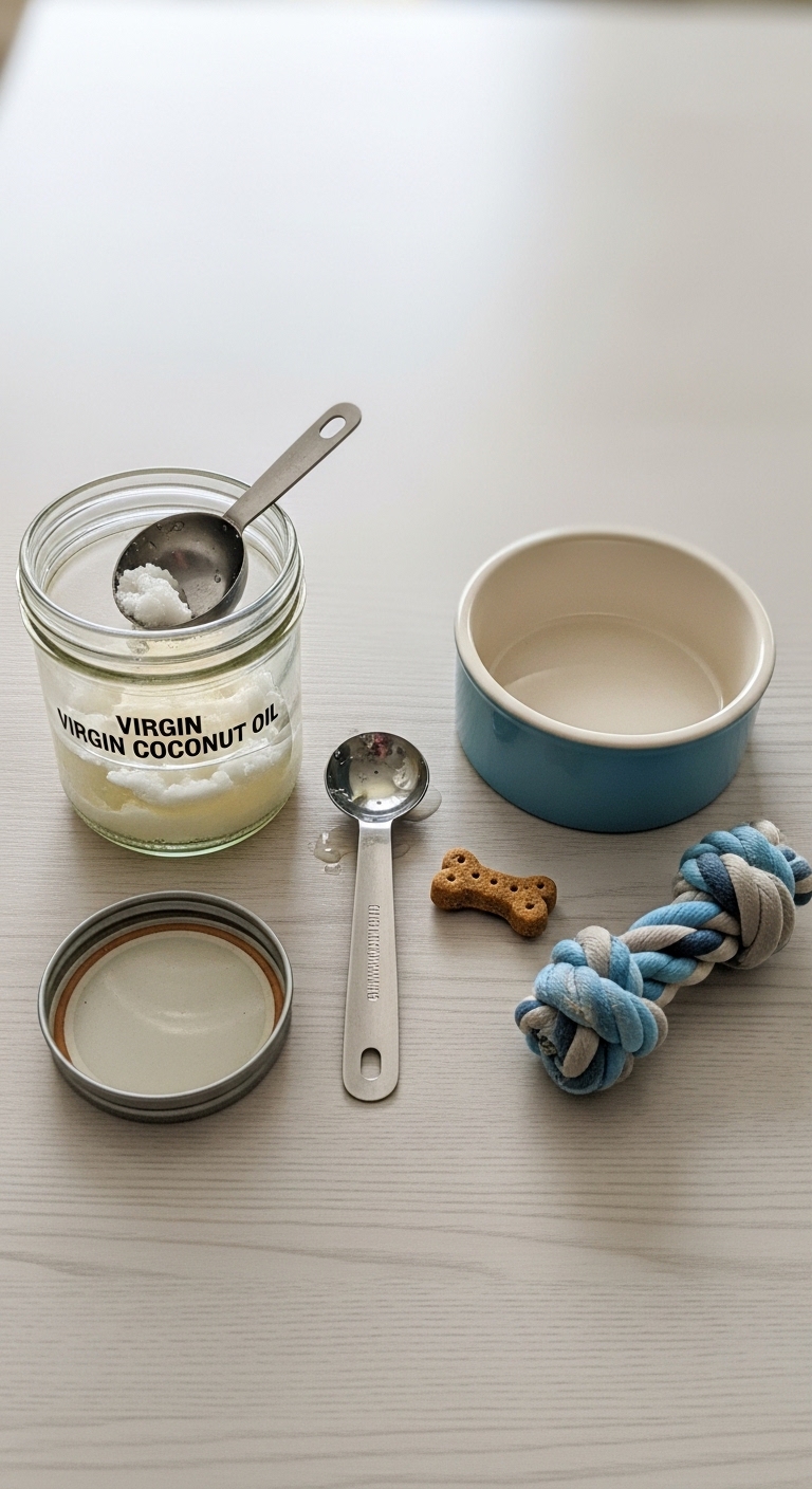 A jar of virgin coconut oil and a spoon on a table.