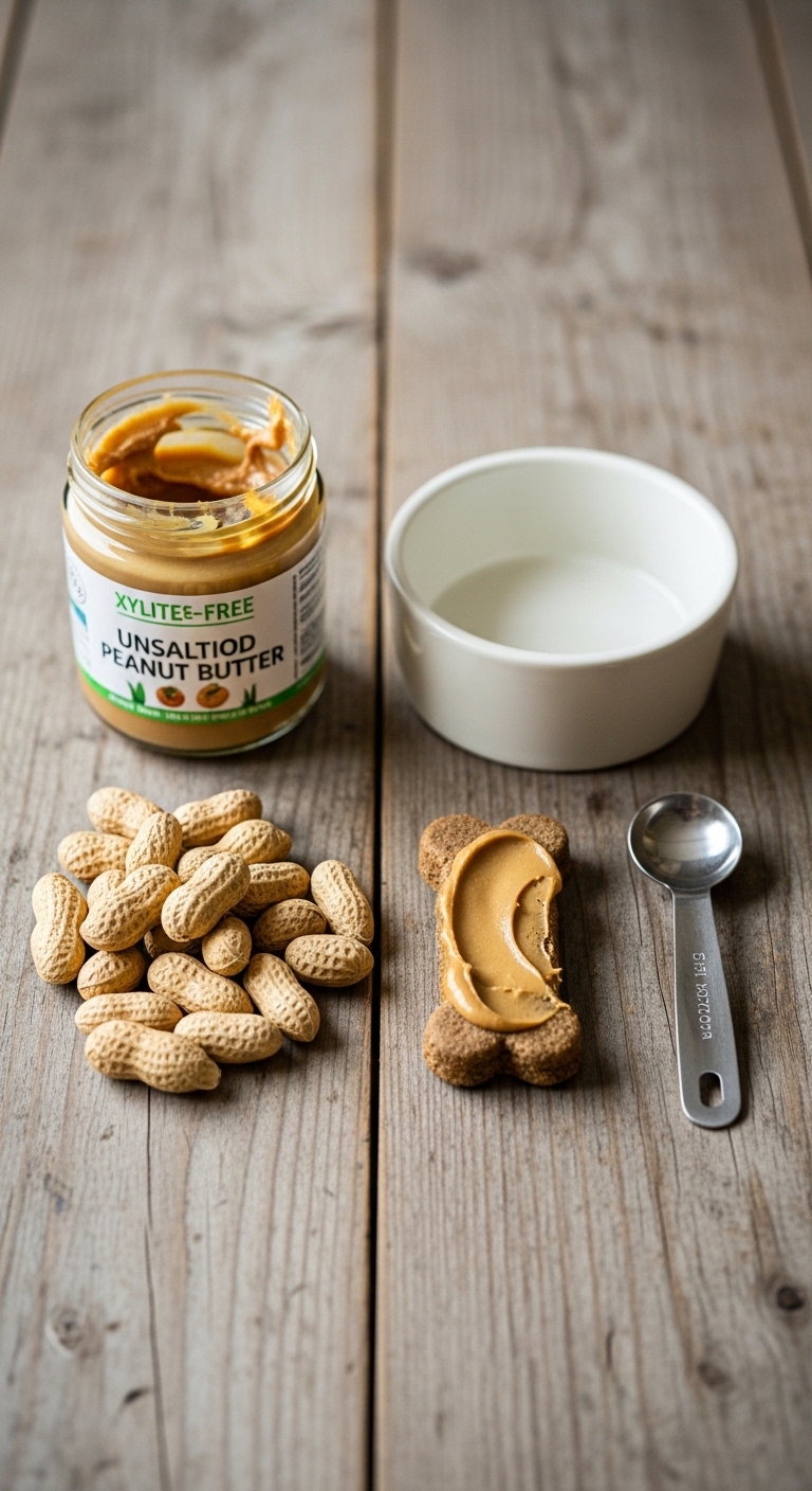 A jar of peanut butter and a spoon on a table.