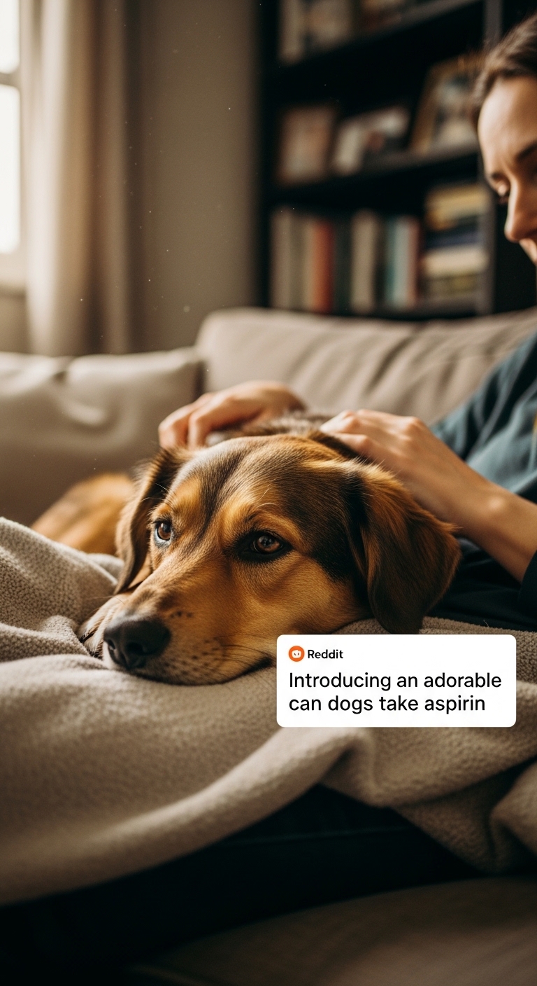 A woman holding a dog that is taking aspirin.