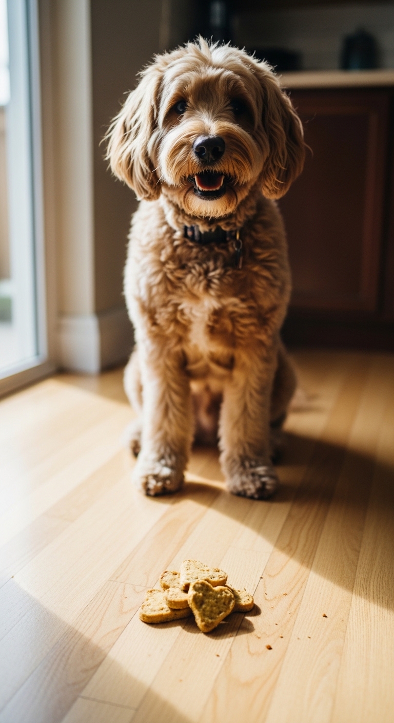A brown dog with a collar on.