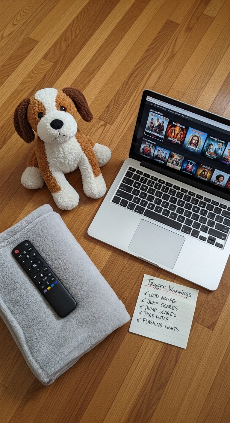 A dog and a laptop with a note that says "does the dog die".