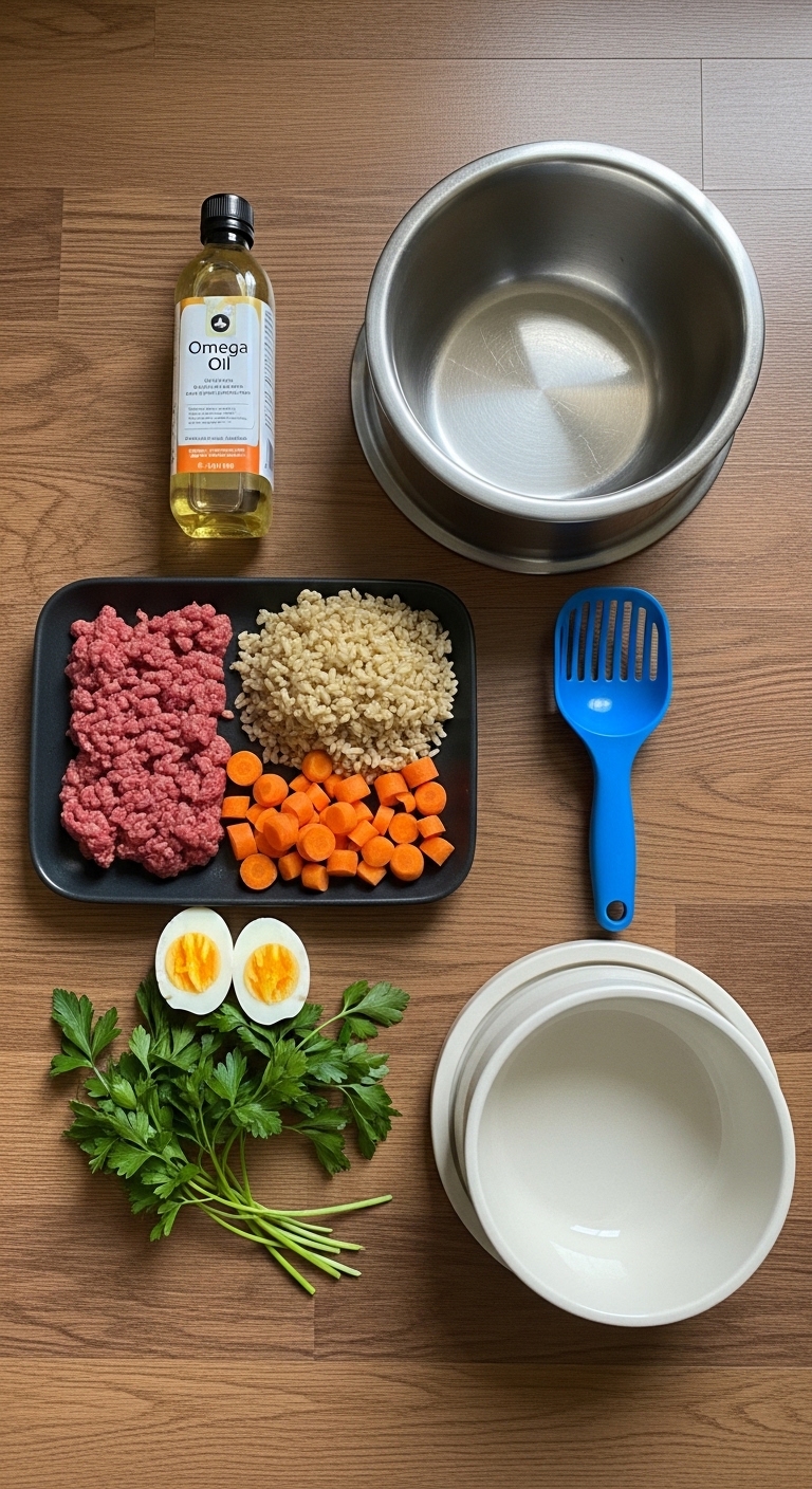 A bowl of food with meat and rice.