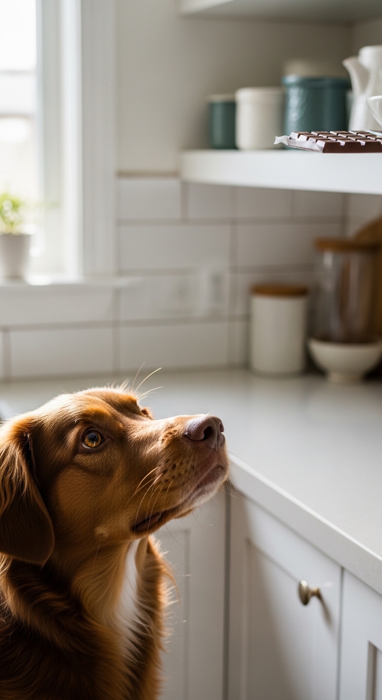 A dog looking at the camera.