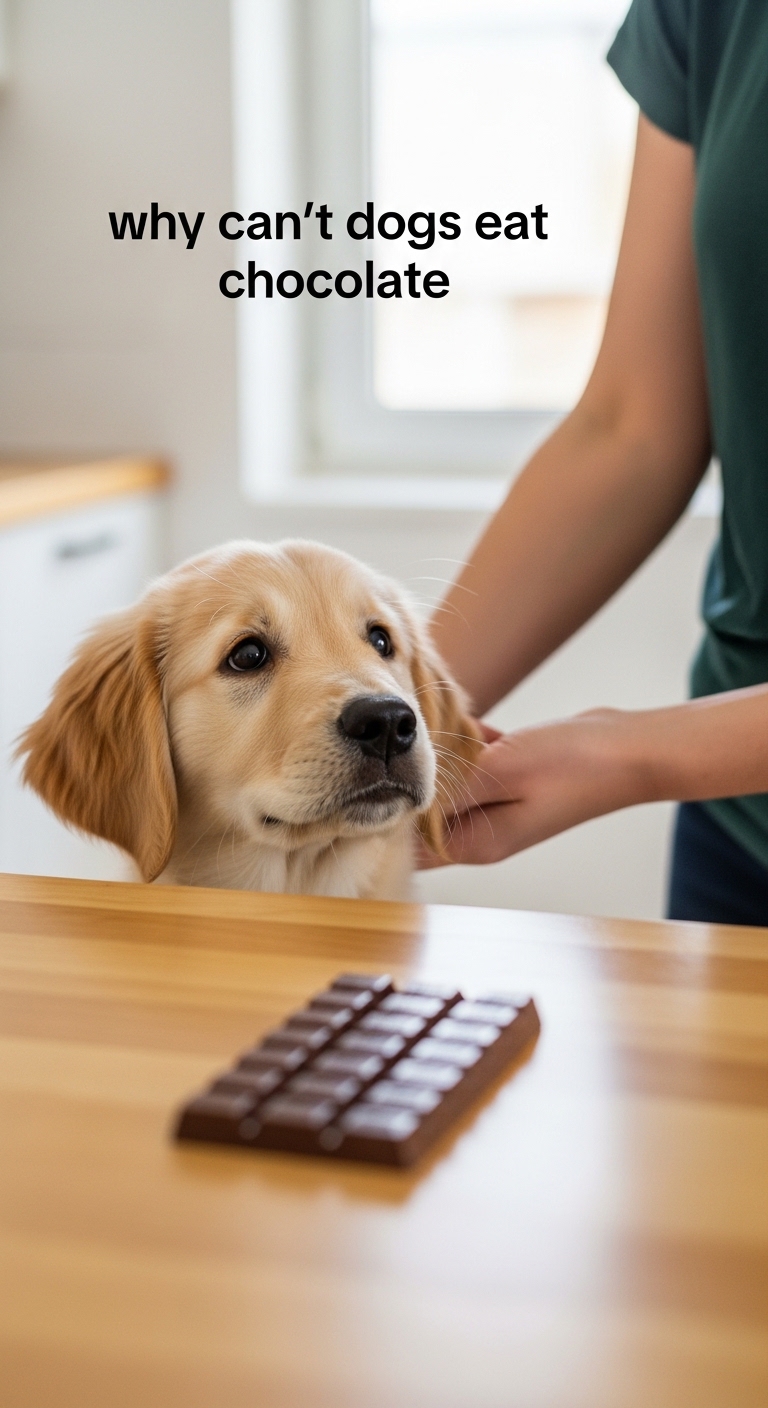 A dog is looking at a chocolate bar.