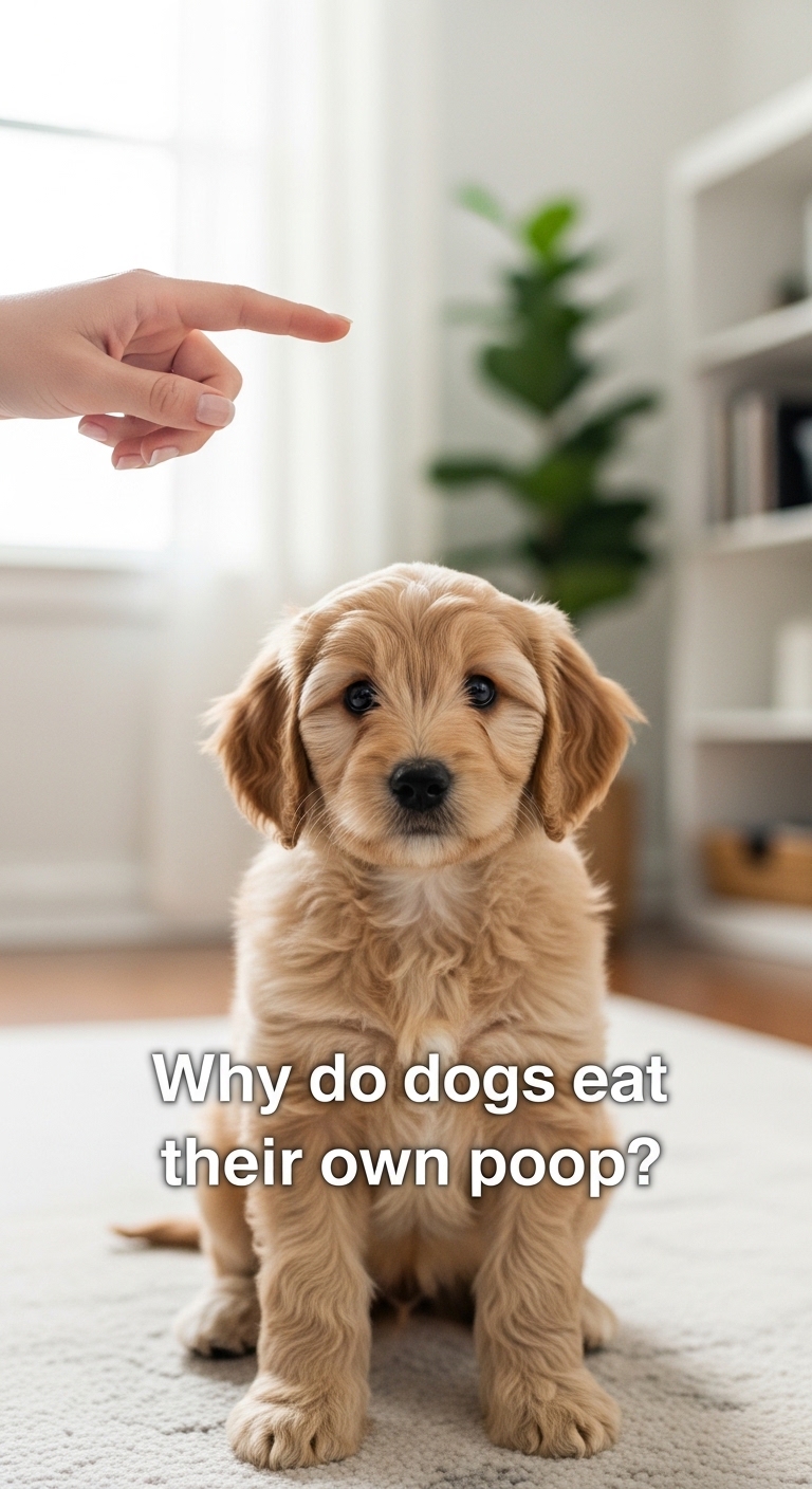 A dog eating its own poop.