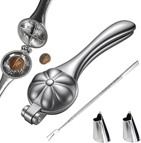 A 4 piece chestnut cutter and nut cracking set.