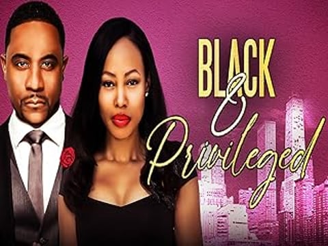 A man and woman are on the cover of a book called Black and Privileged.