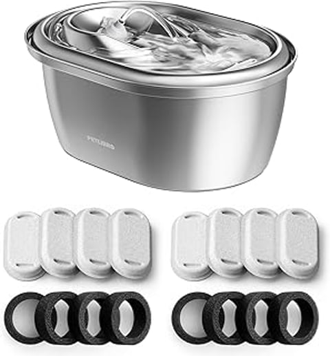 A bundle of PETLIBRO stainless steel cat water fountain.
