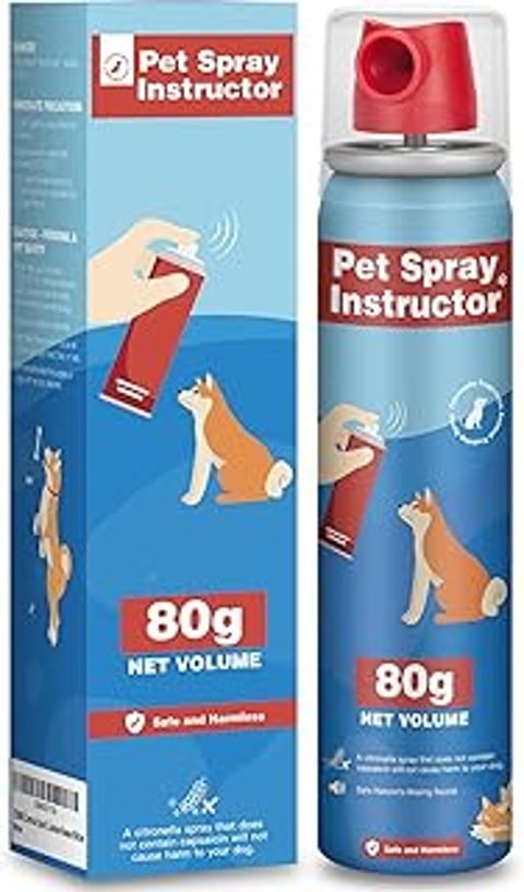 A bottle of pet spray instructor.