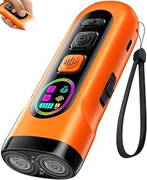 A dog bark deterrent device is shown.