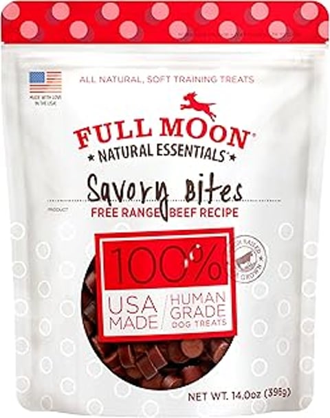 A bag of Full Moon Savory Bites.