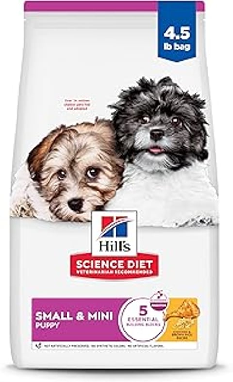A bag of Hill's Science Diet Puppy Small &.