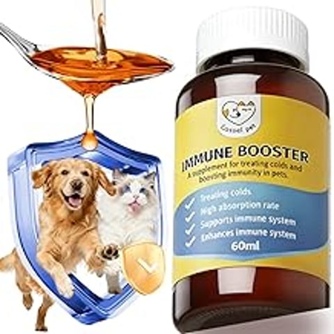 A bottle of Immune Booster Liquid for Boosting Immunity.