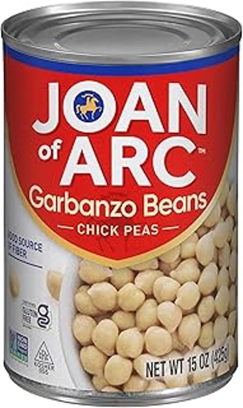 A can of Joan of Arc garbanzo beans.