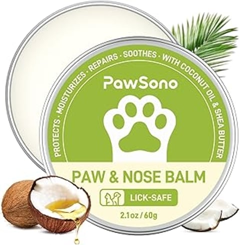 A can of Paw & Nose Balm with coconut oil.