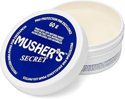A tube of Musher's Secret dog paw wax.
