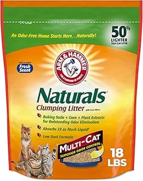 A bag of Naturals Clumping Litter.
