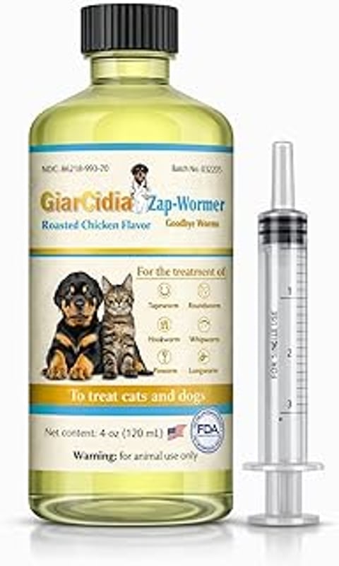 A bottle of Generic Garlic Cideria Zap-Wormer.