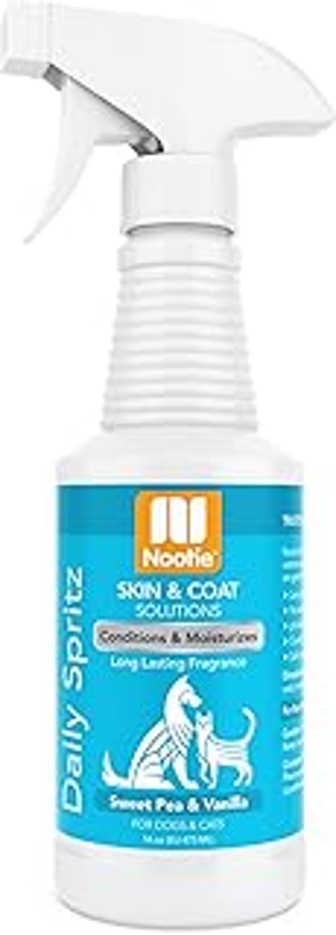 A bottle of Nootie Sweet Pea Vanilla Daily Spritz.