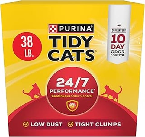 Purina Tidy Cats Clumping Cat Litter, 24/7 Performance Multi Cat Litter - 38 lb. Box.