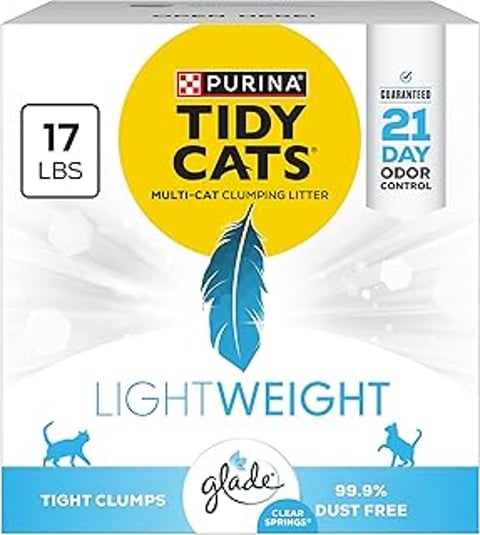 Purina Tidy Cats LightWeight Multi-Cat Clumping Litter.