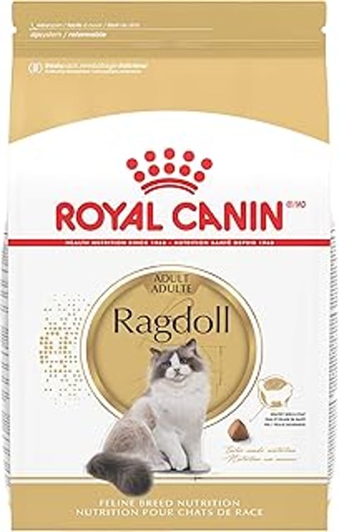 A cat food bag with the name Ragdoll on it.