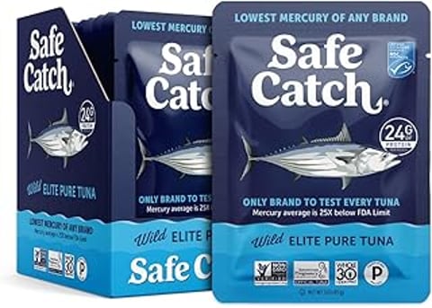 Two bags of Safe Catch Elite Tuna.