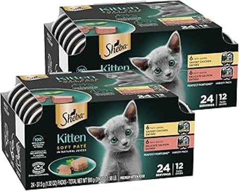 A box of Sheba Kitten Wet Food.