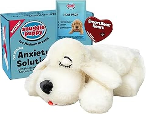 A Snuggle Puppy Heartbeat Dog Toy for Puppies.