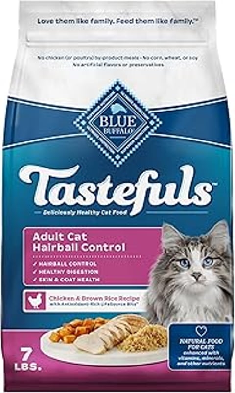 A bag of Tastefuls cat food.