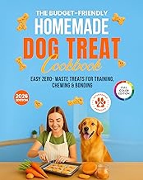 A woman is making dog treats.