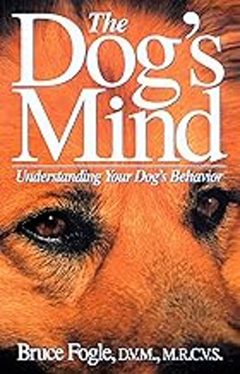A dog's face is shown with the title "The Dog's Mind: Understanding Your Dog's Behavior.