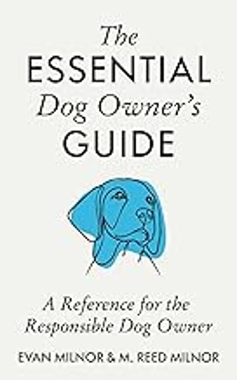 A dog is shown on the cover of a book.