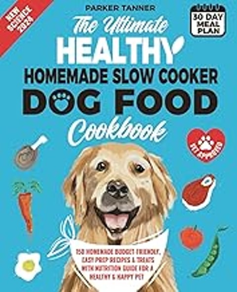 A book called The Ultimate Healthy Homemade Slow Cooker Dog Food Cookbook.