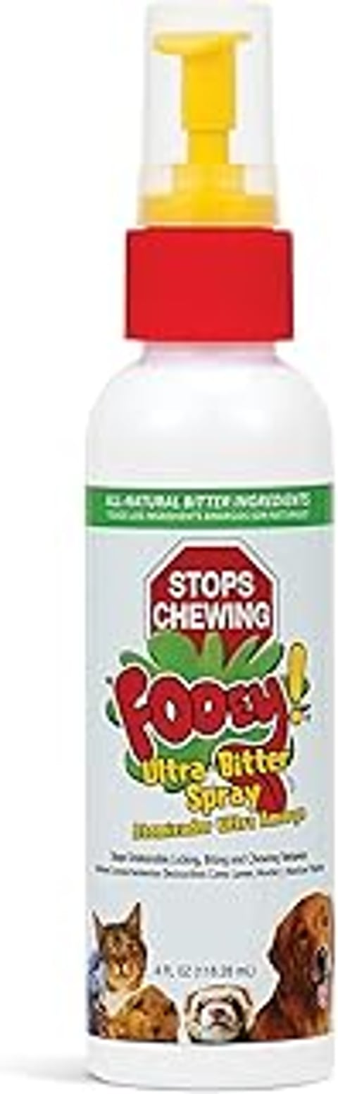 A bottle of stop chewing spray.