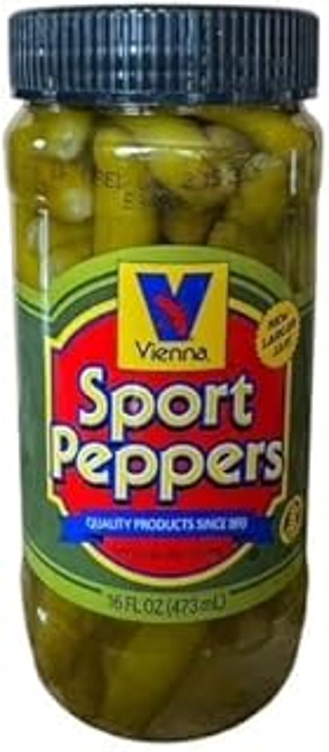A can of Vienna Sport Peppers.