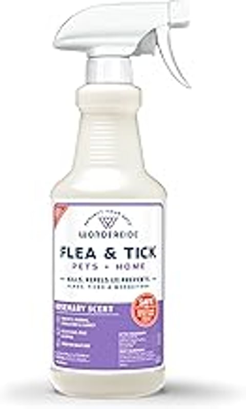 A bottle of Wondercide Rose Flea & Tick Spray.
